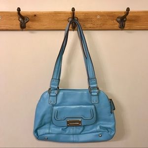Tignanello leather blue purse